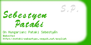sebestyen pataki business card