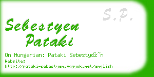 sebestyen pataki business card